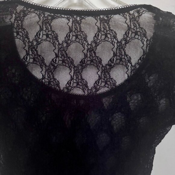 Wolford Sheer Black Lace Top - Picture 5 of 10